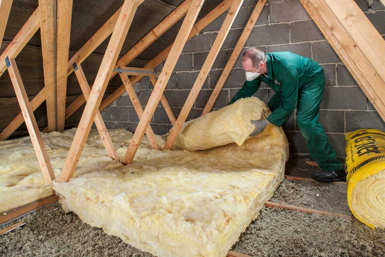 DIY loft insulation by homeowner.